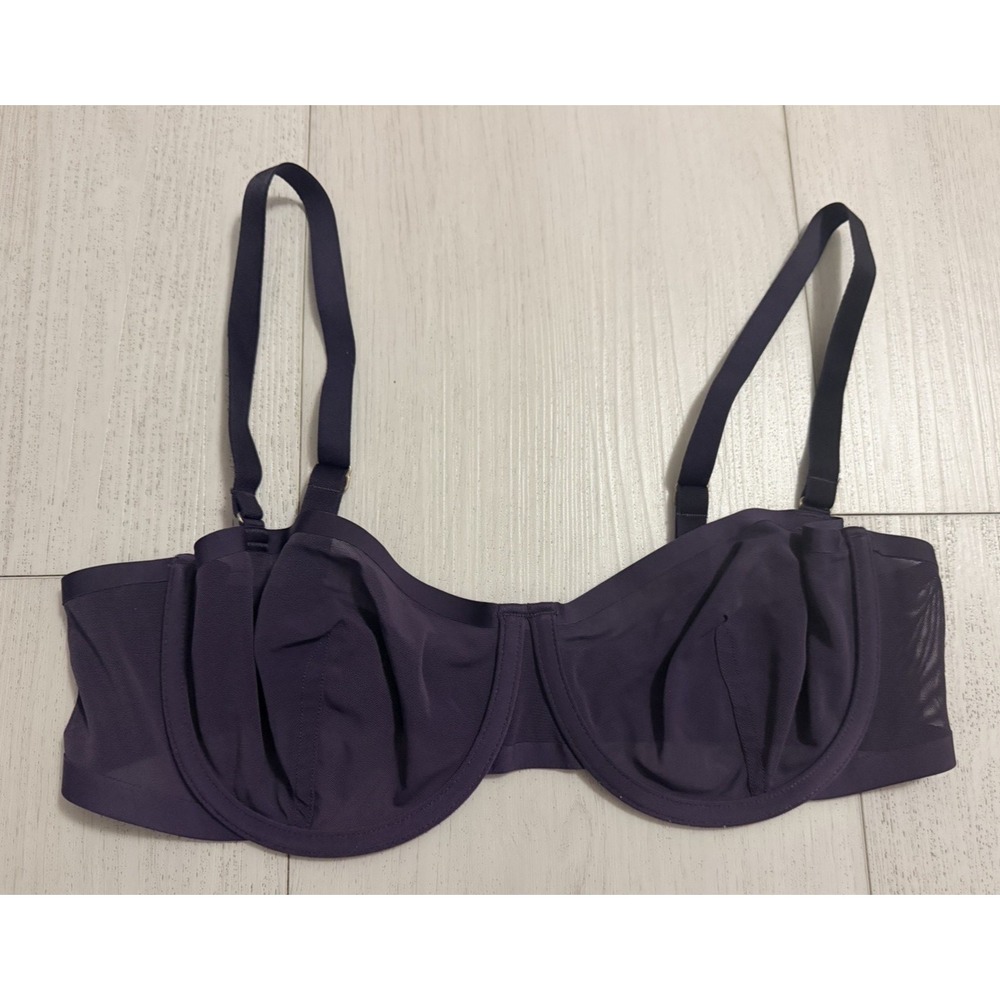 CUUP The Balconette Unlined Mesh Bra Size 36C - Purple